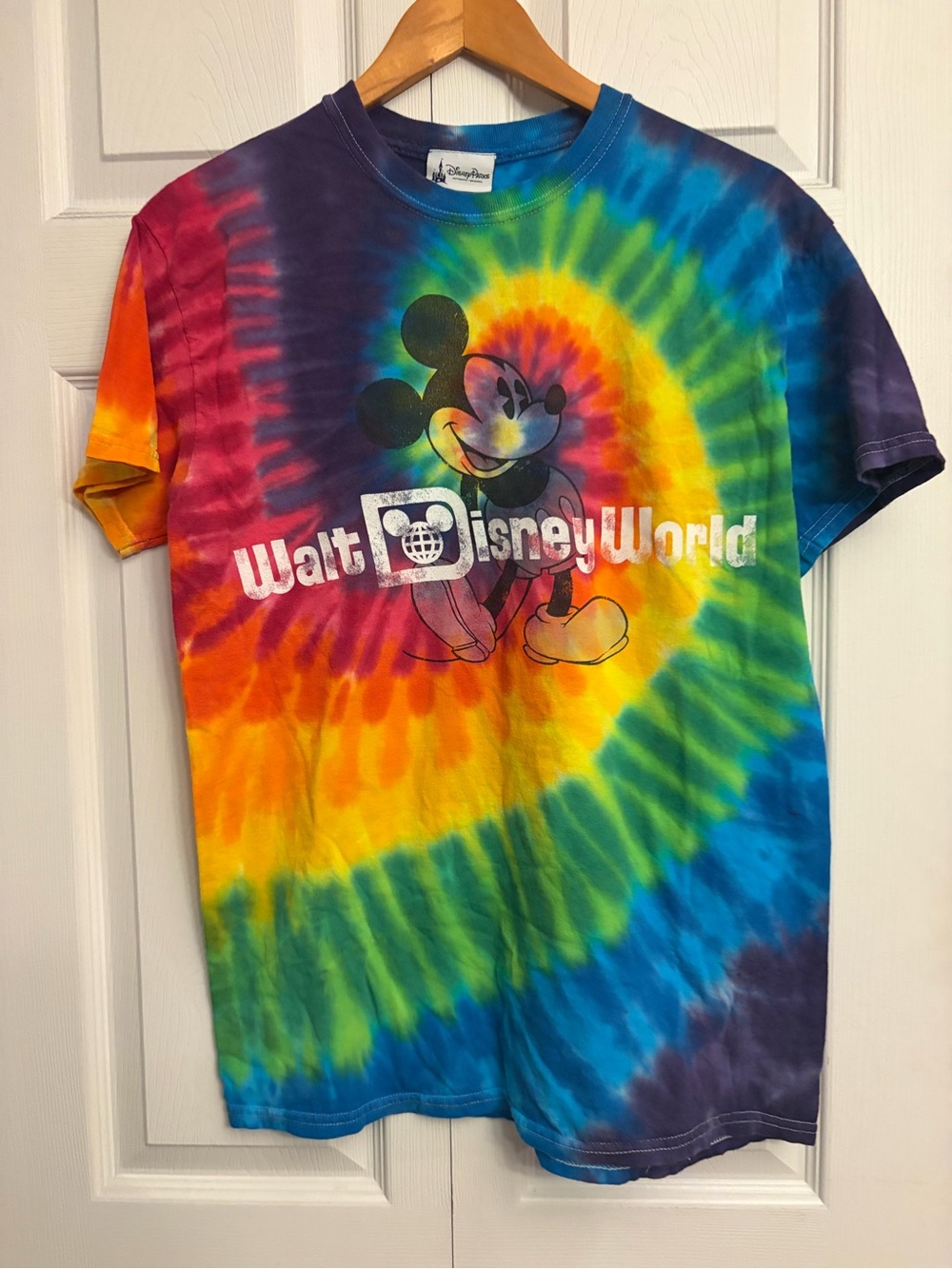 Disney Tie-Dye Mickey T-Shirt - Blue Green Yellow Orange Purple